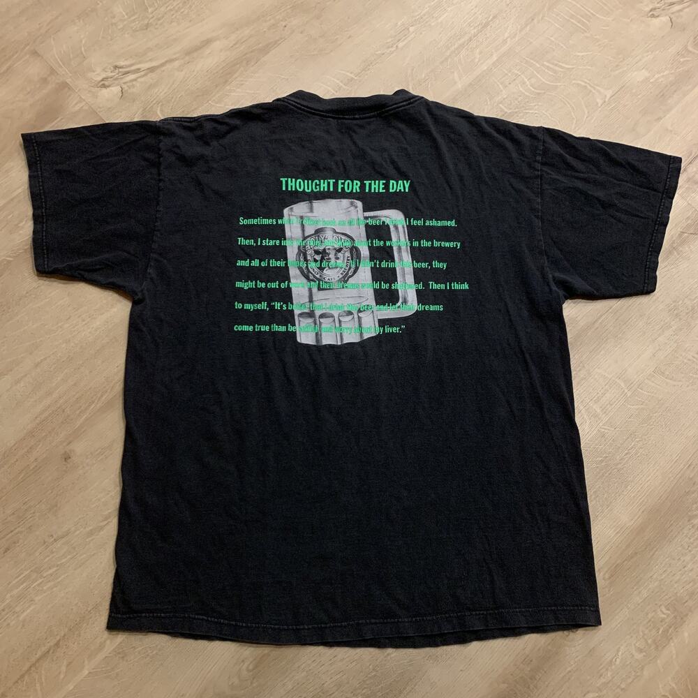 Vintage 90s Holy Cow Las Vegas Casino Cafe Brewery Black T-Shirt Men's XL Beer